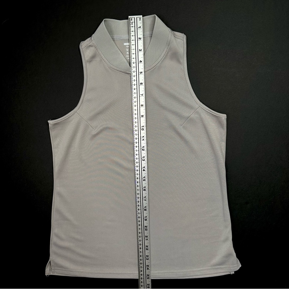 Ladie’s Racerback Mandarin Collar Gray Golf Shirt S 100% Polyester - Picture 4 of 6